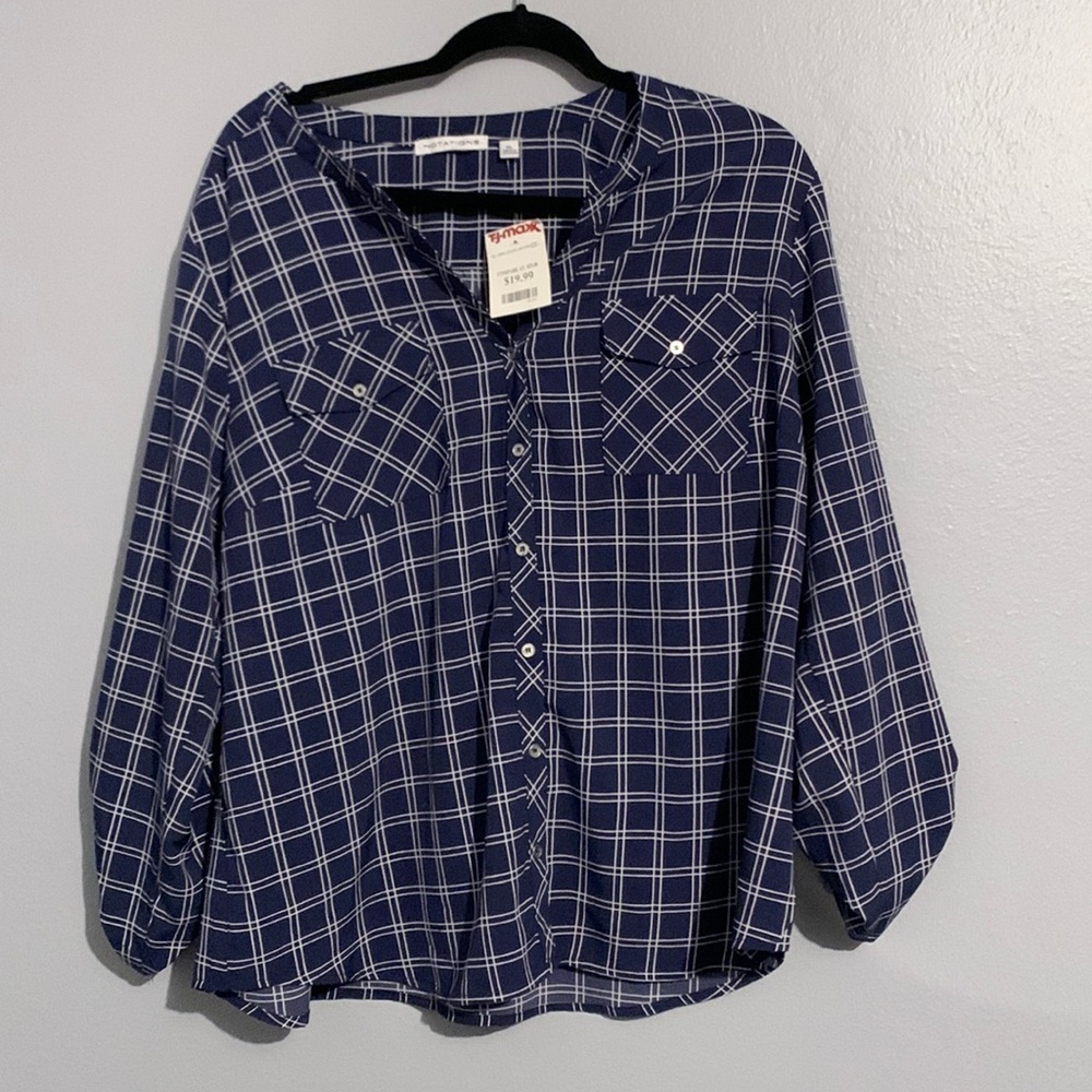 Blue striped blouse